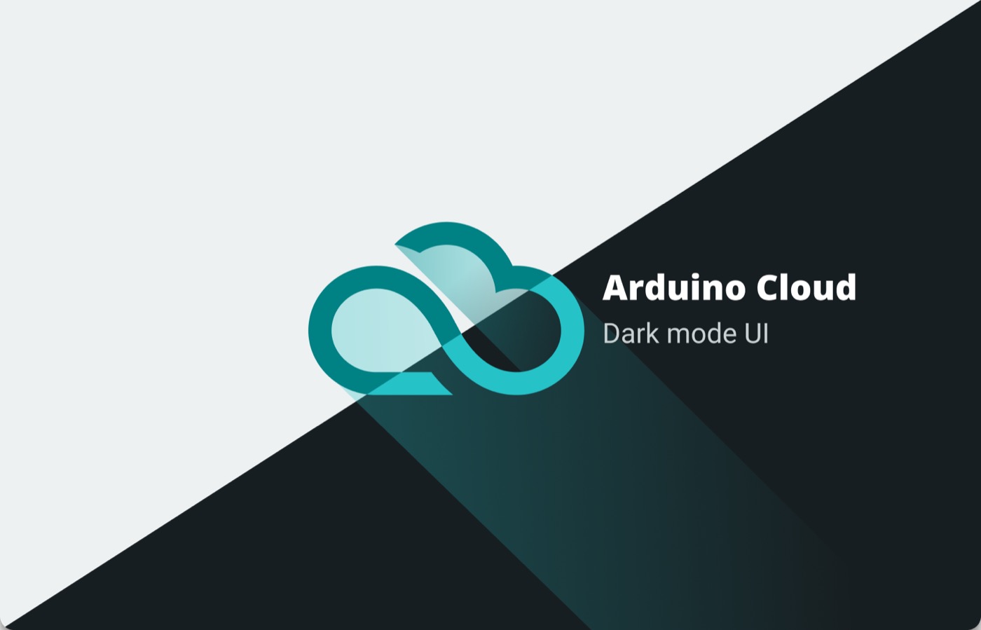 Project cover: Arduino Cloud dark mode UI.